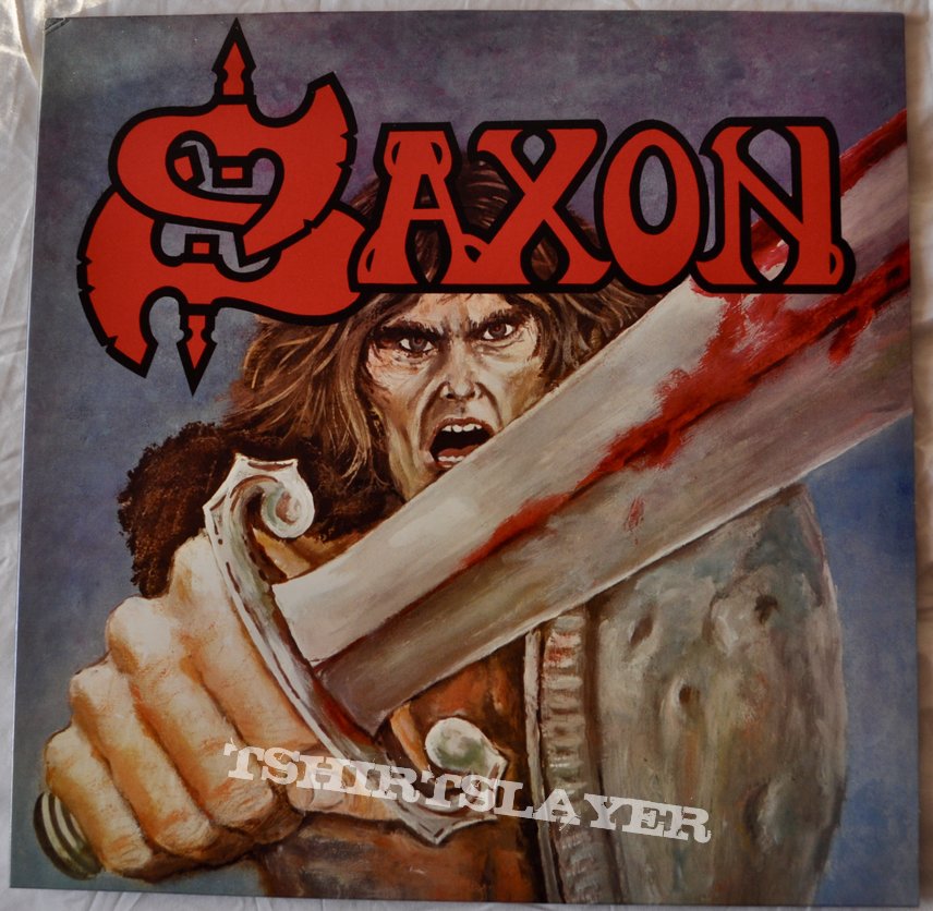 Saxon ‎– Saxon Blue W/ Red Splatter Vinyl