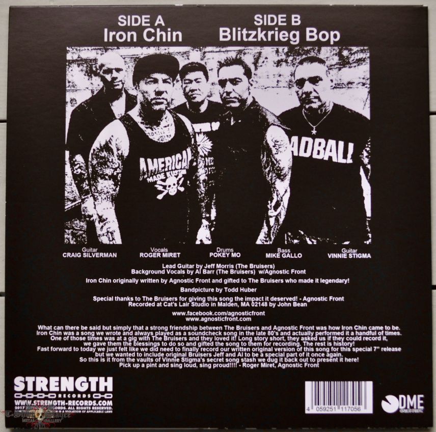 Agnostic Front – Iron Chin 7" White Vinyl Agnostic Front – Iron Chin 7" White Vinyl