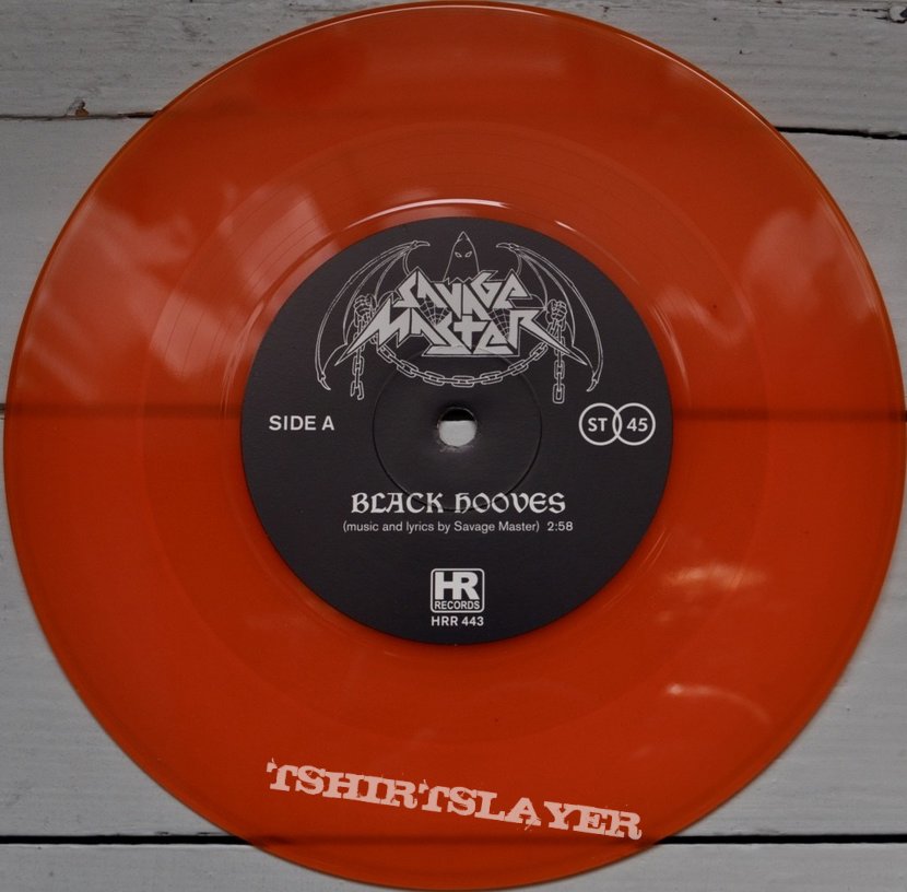 SAVAGE MASTER Black Hooves 7" Original Orange Vinyl SAVAGE MASTER Black Hooves 7" Original Orange Vinyl