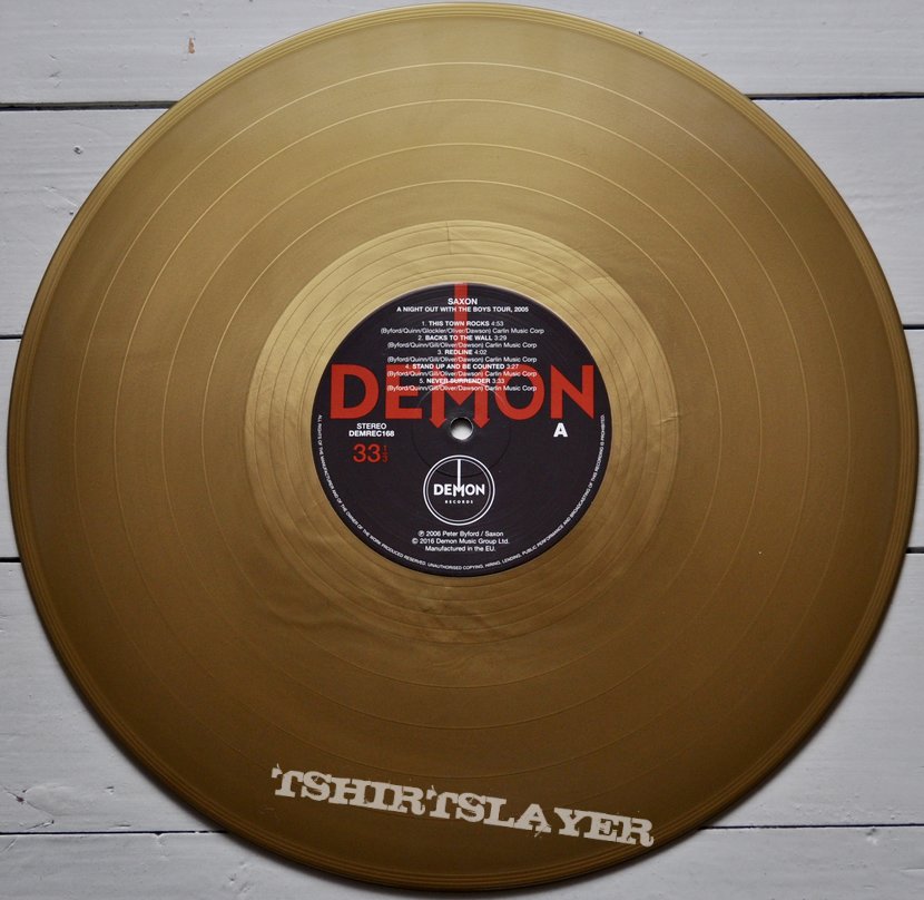 Saxon ‎– The Vinyl Hoard Gold Coloured Vinyl Box