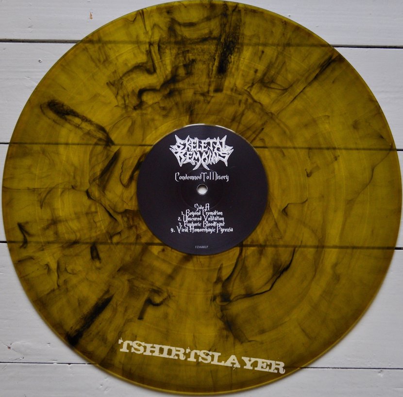 Skeletal Remains Condemned To Misery yellow/black marbled Original Vinyl