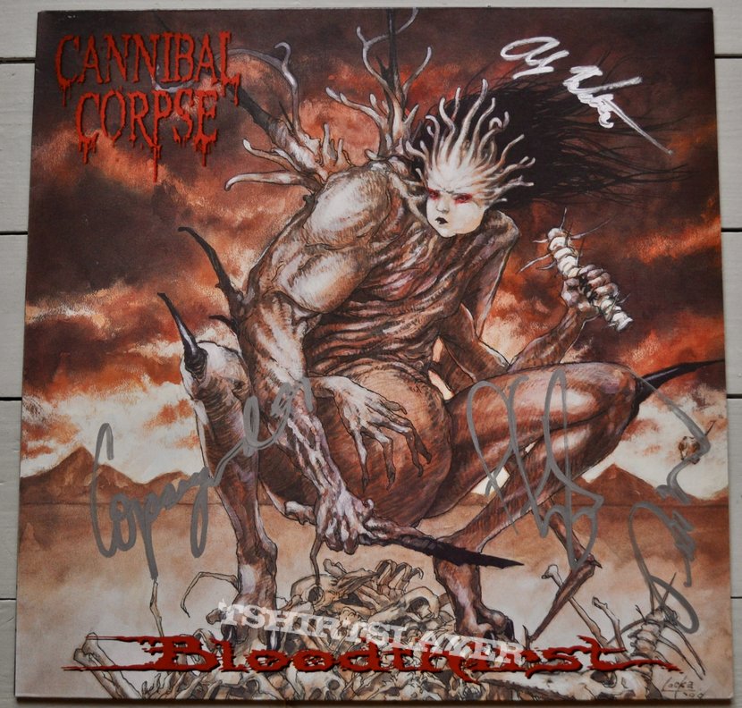 Cannibal Corpse ‎– Bloodthirst Signed By The Band Vinyl