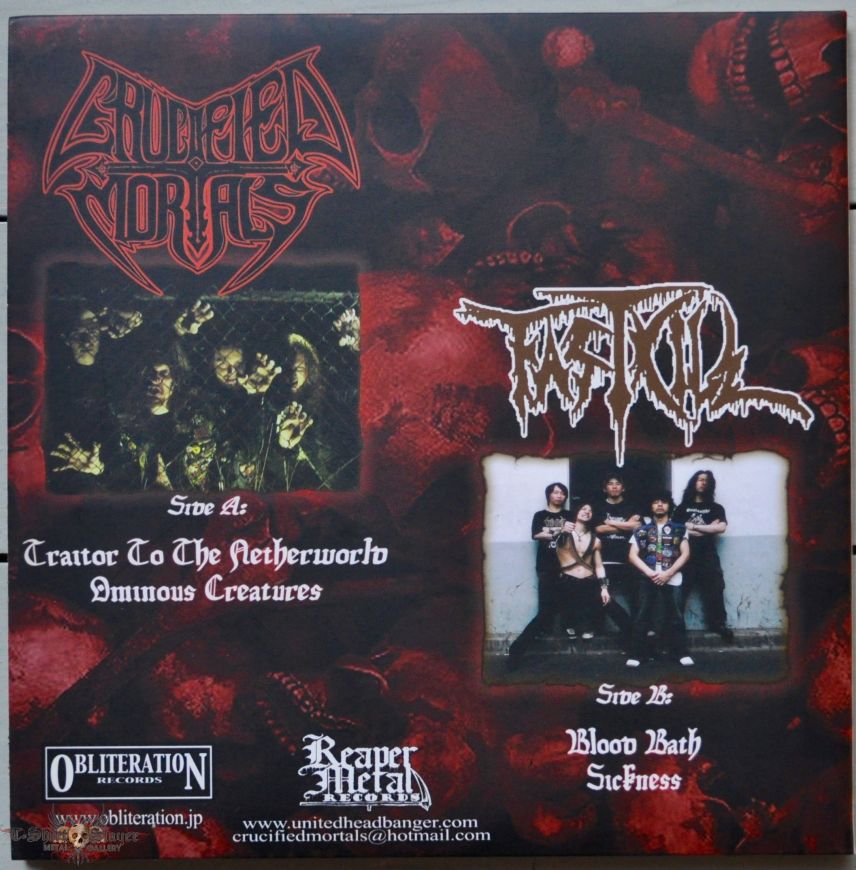 Crucified Mortals / Fastkill Ghastly Affliction 7&quot; Original Vinyl