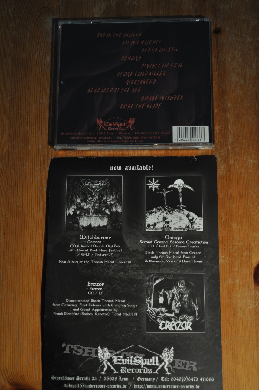 TShirt or Longsleeve - Witchburner Burn In Hell Shirt + CD Demons + Stickers + Pin