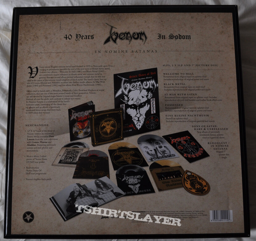 VENOM In nomine satanas 40 years in sodom vinyl box and more
