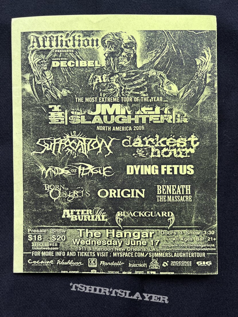 Suffocation flyer from NOLA 2009