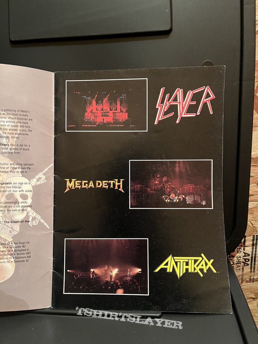 Slayer Clash of the Titans tour program 1991