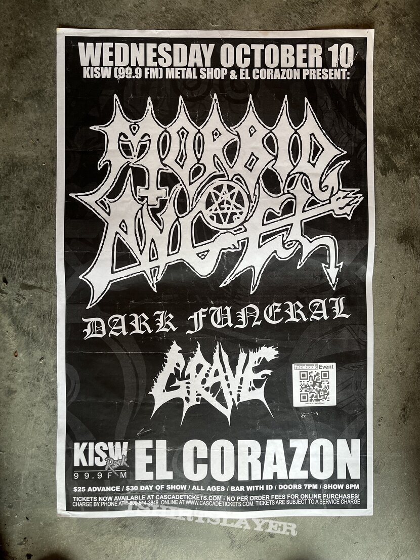 Morbid Angel tour poster 2012