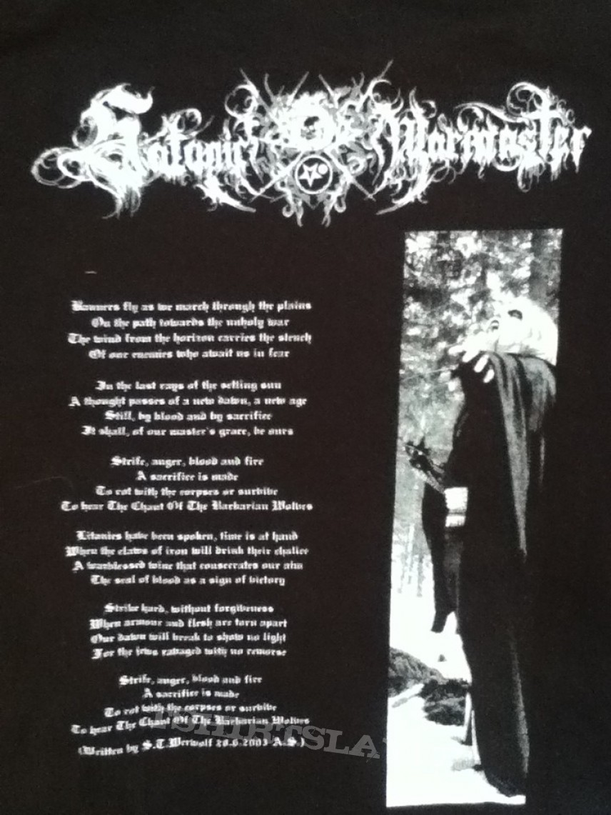 TShirt or Longsleeve - Satanic Warmaster - Chant of the Barbarian Wolves Shirt