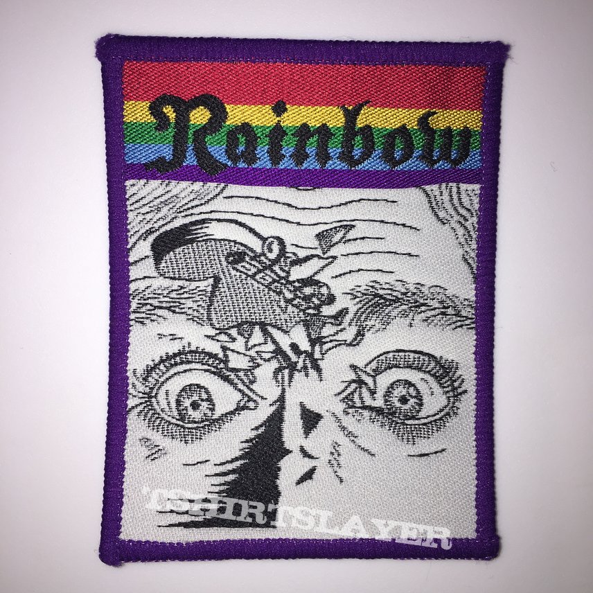 Vintage 70s woven rainbow patch