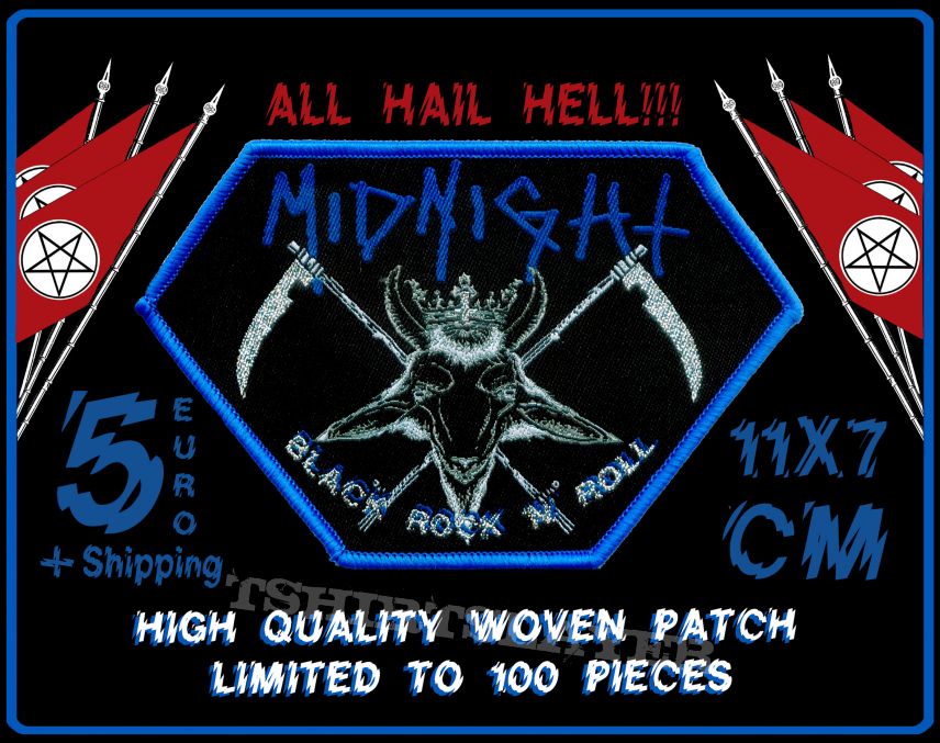 Midnight Black Rock &#039;n&#039; Roll patch