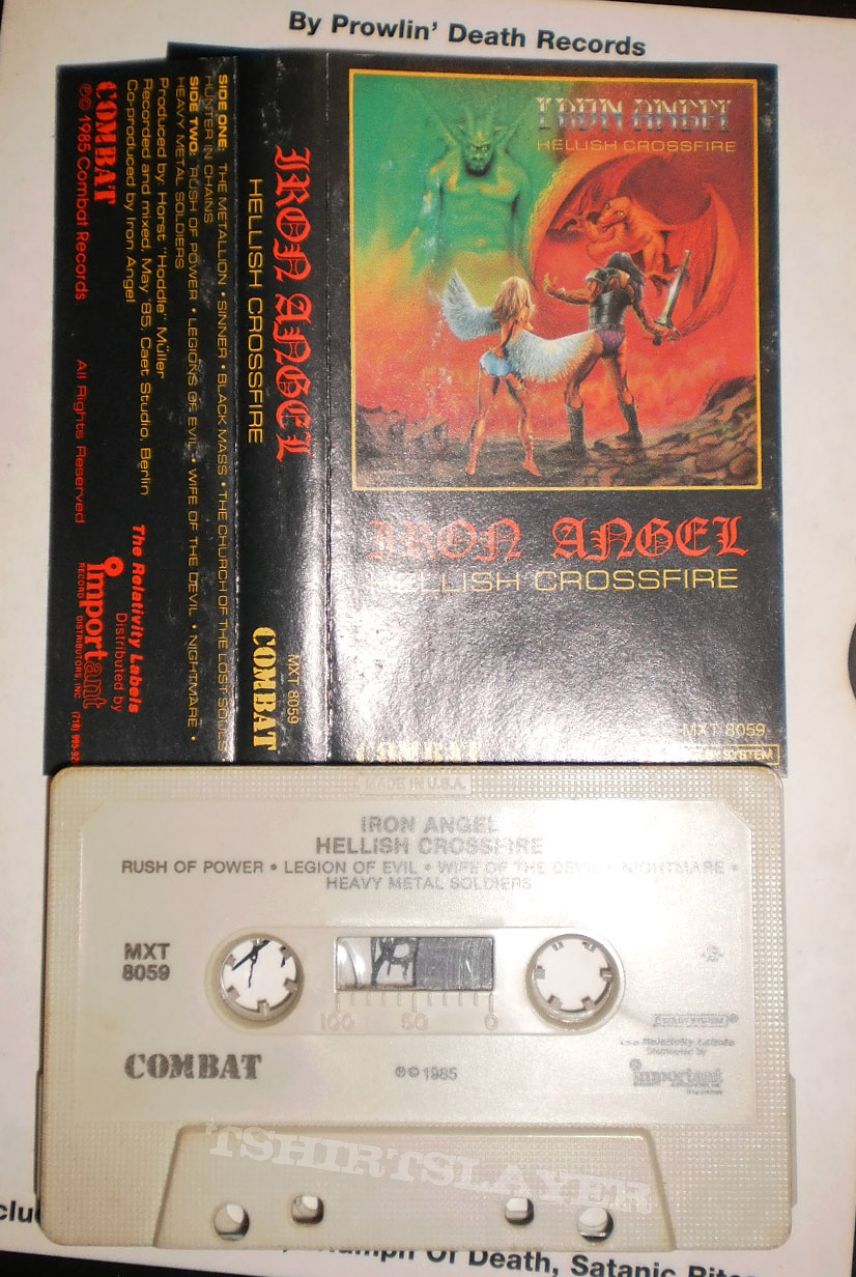 Other Collectable - Iron Angel - Hellish Crossfire tape combat 1985