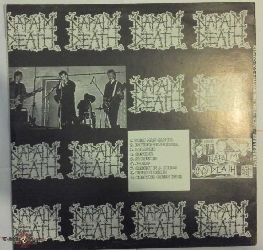 Napalm Death / Negative Gain split black LP