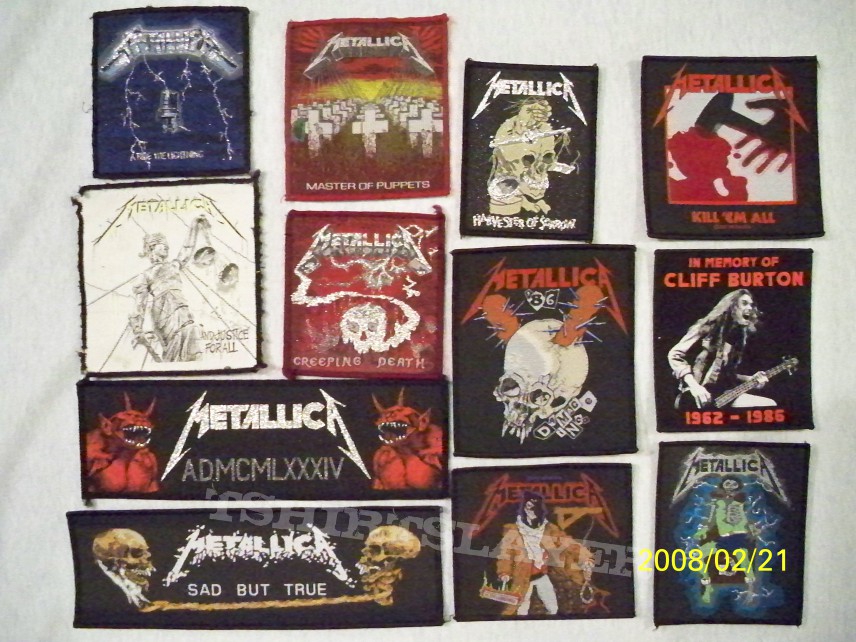 Metallica patch collection (good old days) [not for sale or trade ...