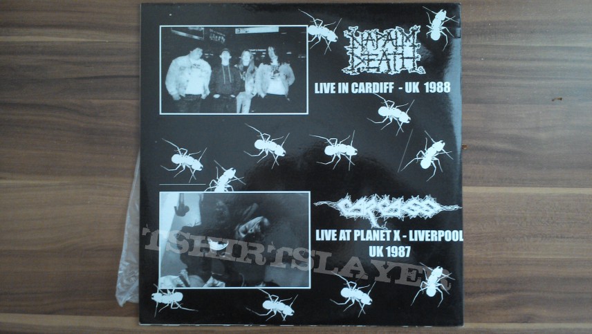 Napalm Death / Carcass split live black LP