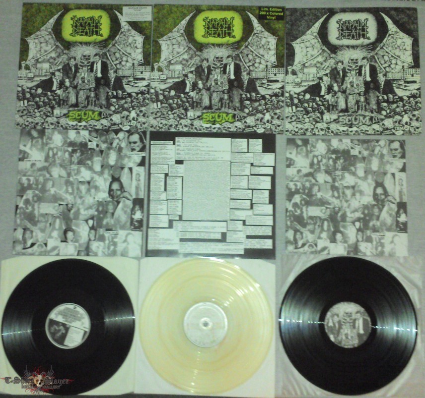 Napalm Death - Scum bootleg yellow cover black LP