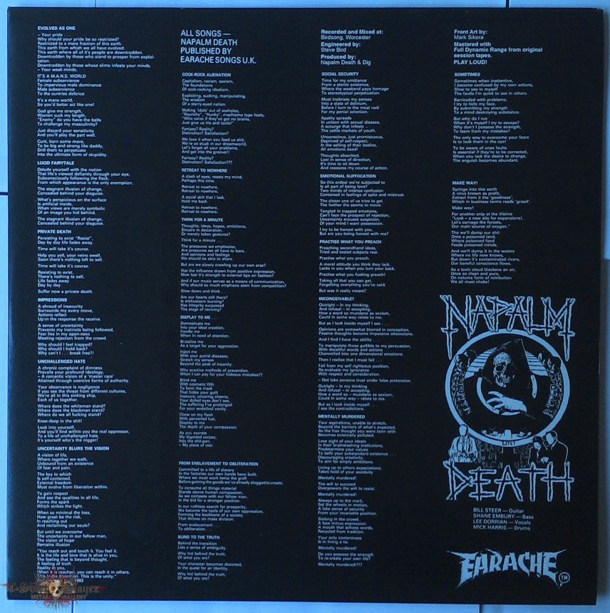 Napalm Death - From Enslavement To Obliteration black LP Re-Release