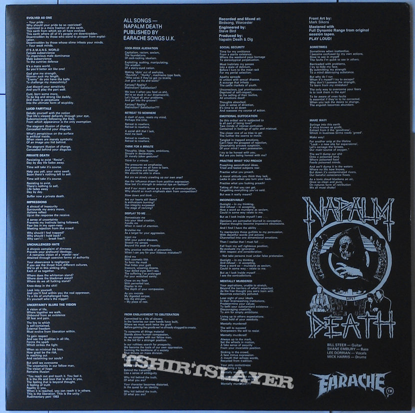 Napalm Death - From Enslavement To Obliteration purple LP Re-Release