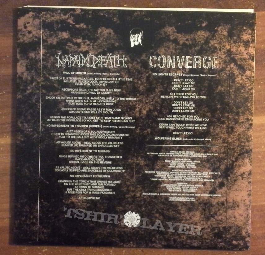 Napalm Death / Converge Split 7&quot; clear gold vinyl