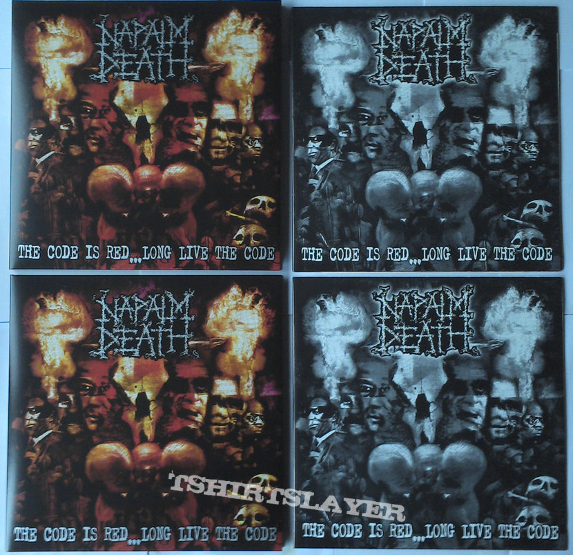 Napalm Death - The Code Is Red... Long Live The Code clear red LP w. poster cover