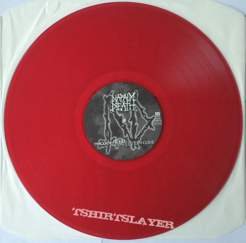 Napalm Death - The Code Is Red... Long Live The Code clear red LP w. poster cover