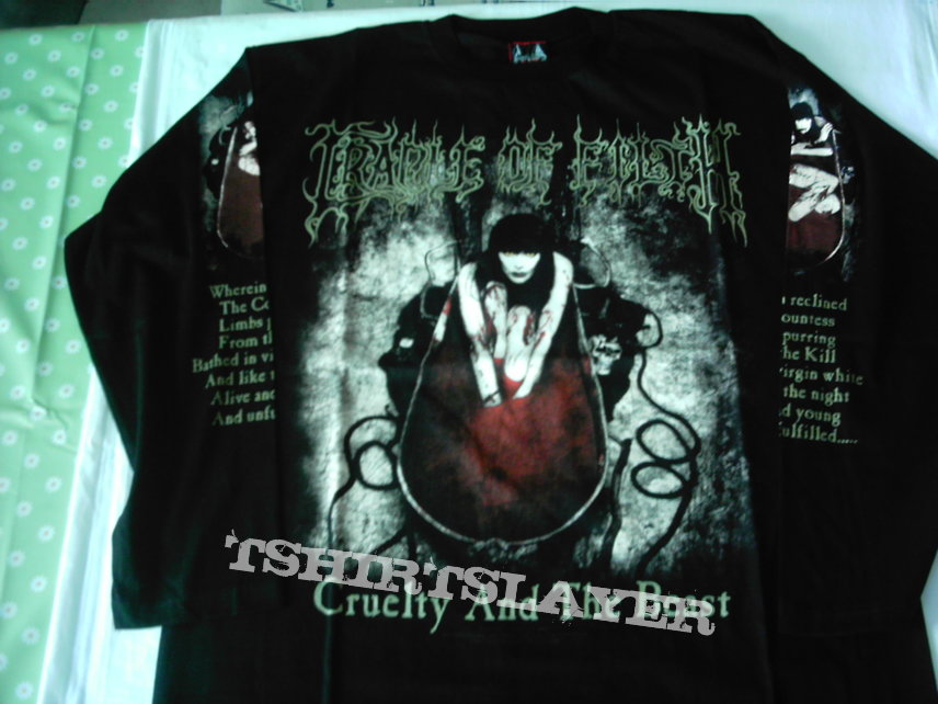 Cradle Of Filth Cruelty And The Beast longsleeve 1998 RARE First print Vamperotica.Never used