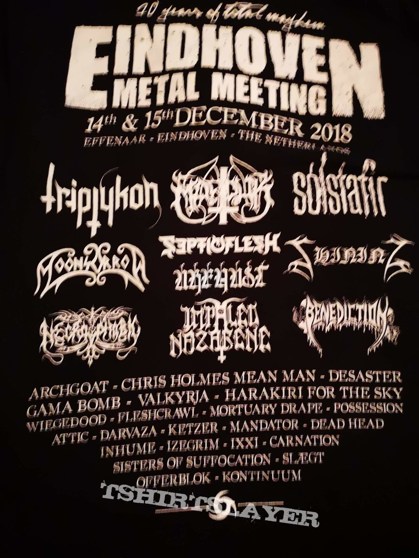 Triptykon Eindhoven Metal Meeting 2018 Festival Shirt | TShirtSlayer TShirt  and BattleJacket Gallery