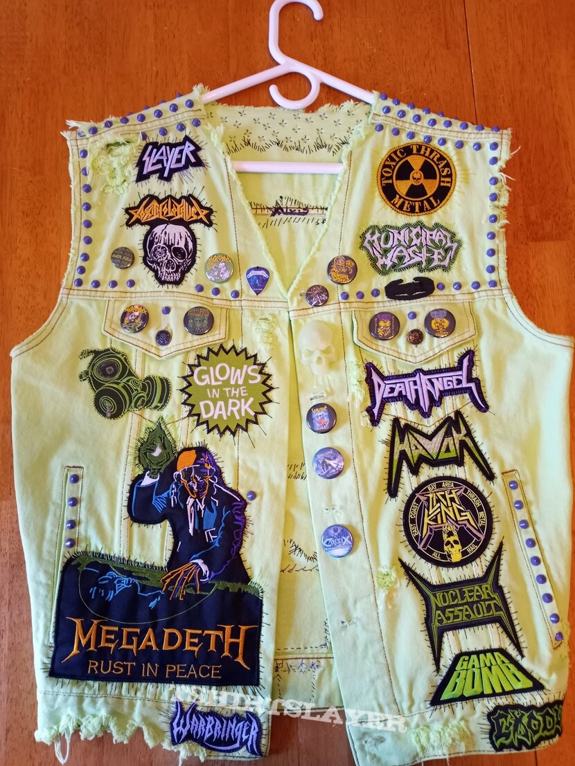Megadeth Glow-in-the-Dark Thrash vest under black lights