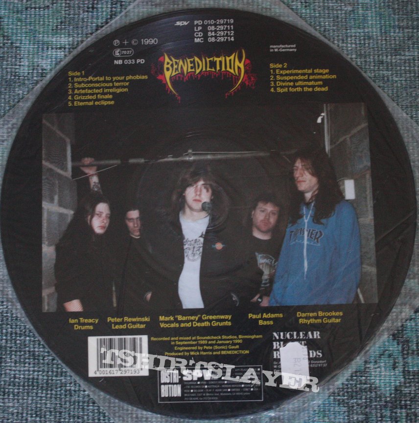  Benediction ‎– Subconscious Terror Picture Disc