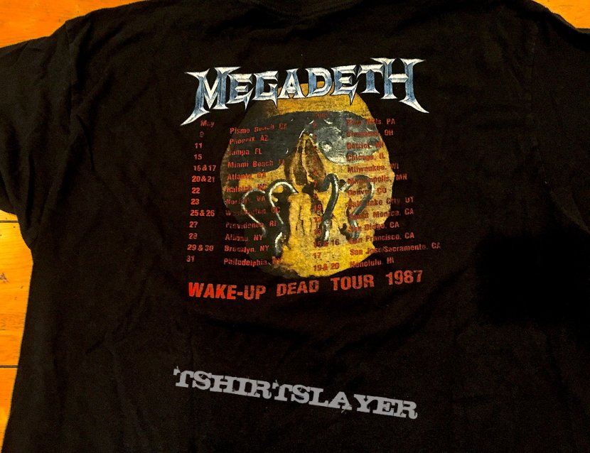 Megadeth Wake Up Dead Tour 1987 remake T Shirt
