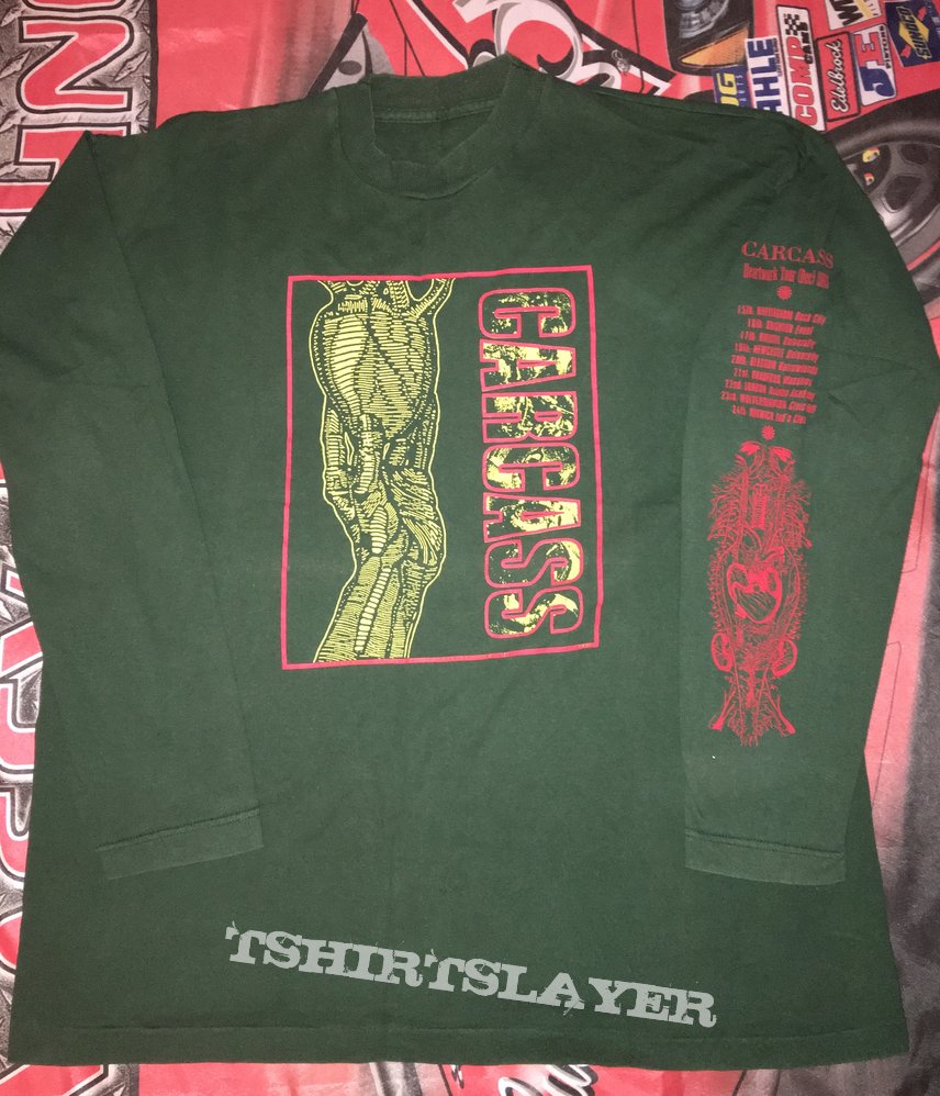 Carcass &#039;Heartwork&#039; Green L/S Shirt