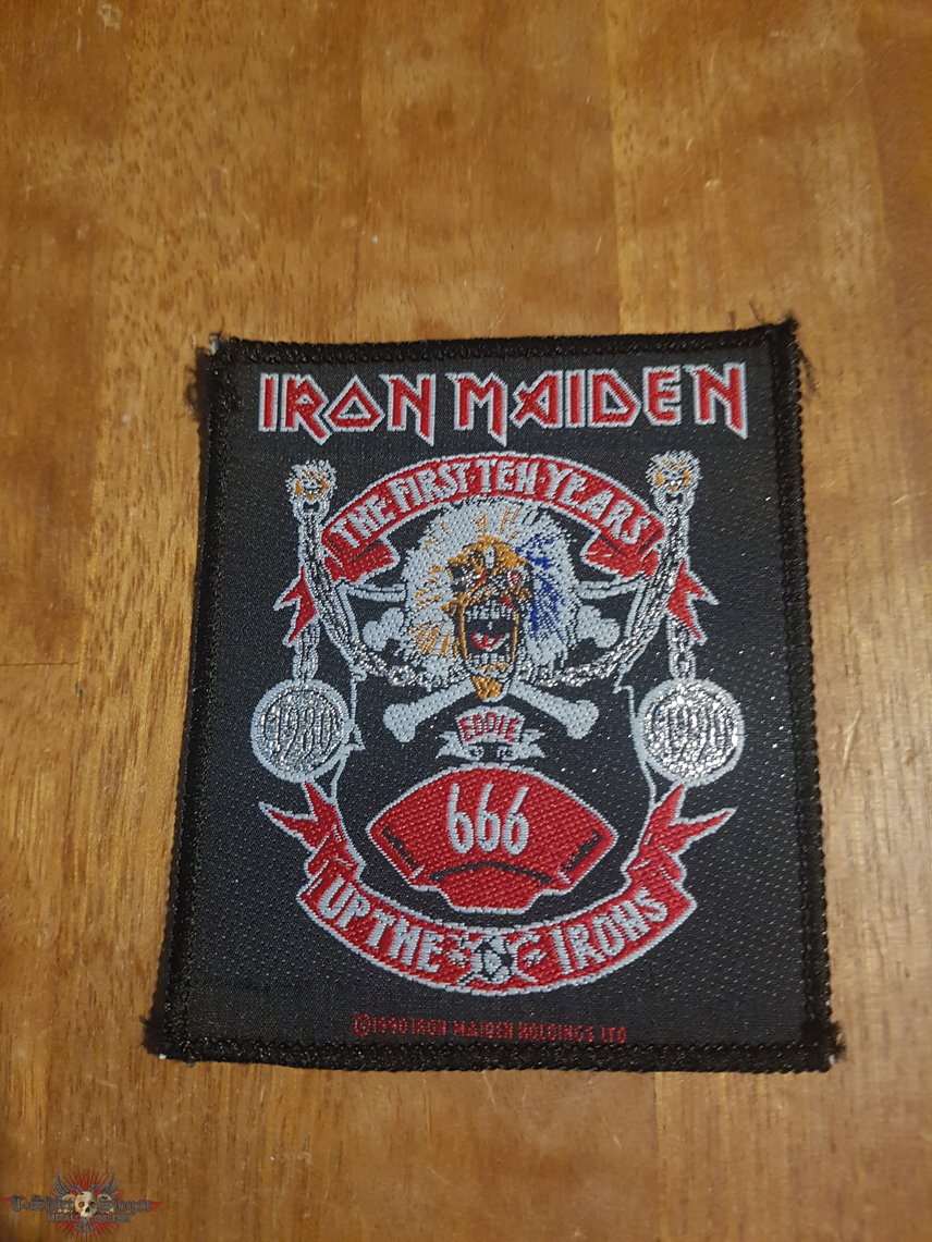 Iron Maiden The First Ten Years vintage patch