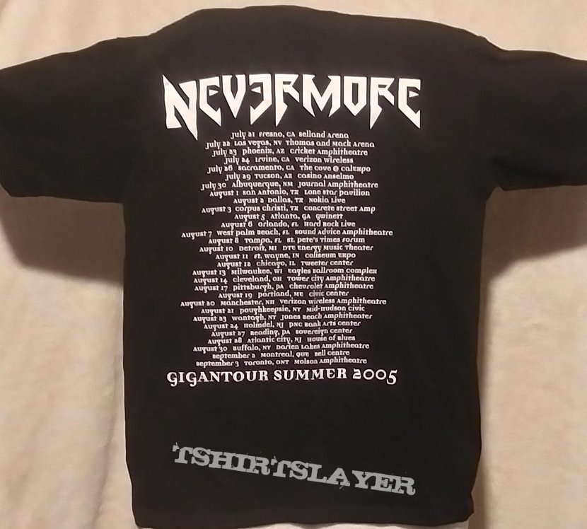 SS Nevermore Gigantour T shirt | TShirtSlayer TShirt and BattleJacket ...