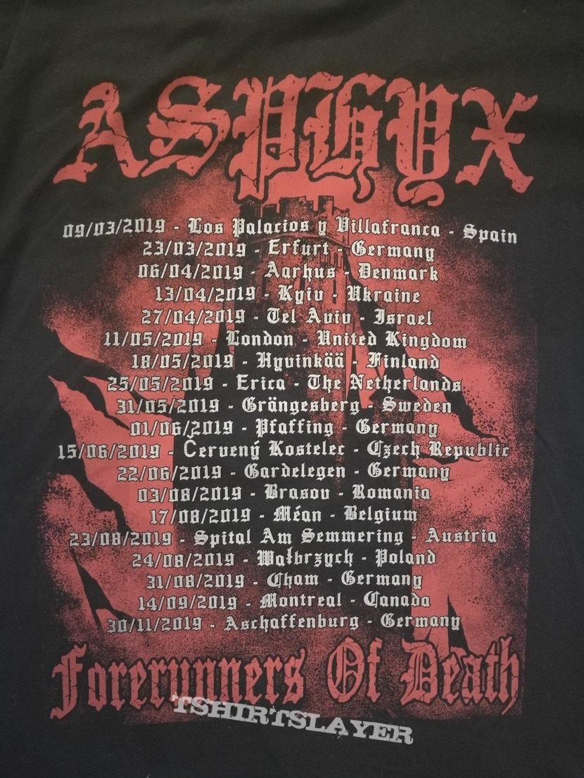 Asphyx, Forerunners of Death, 2019 Eurotour, TS