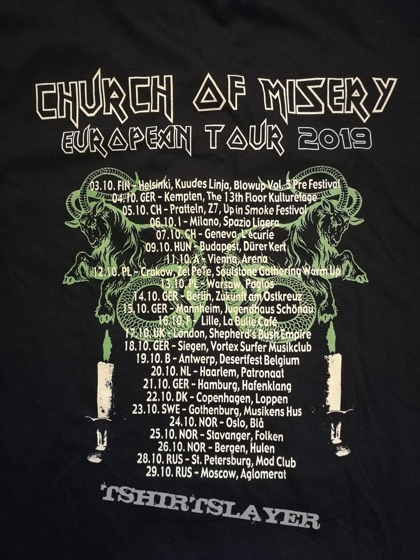 Church of Misery, Europe Tour 2019, TS