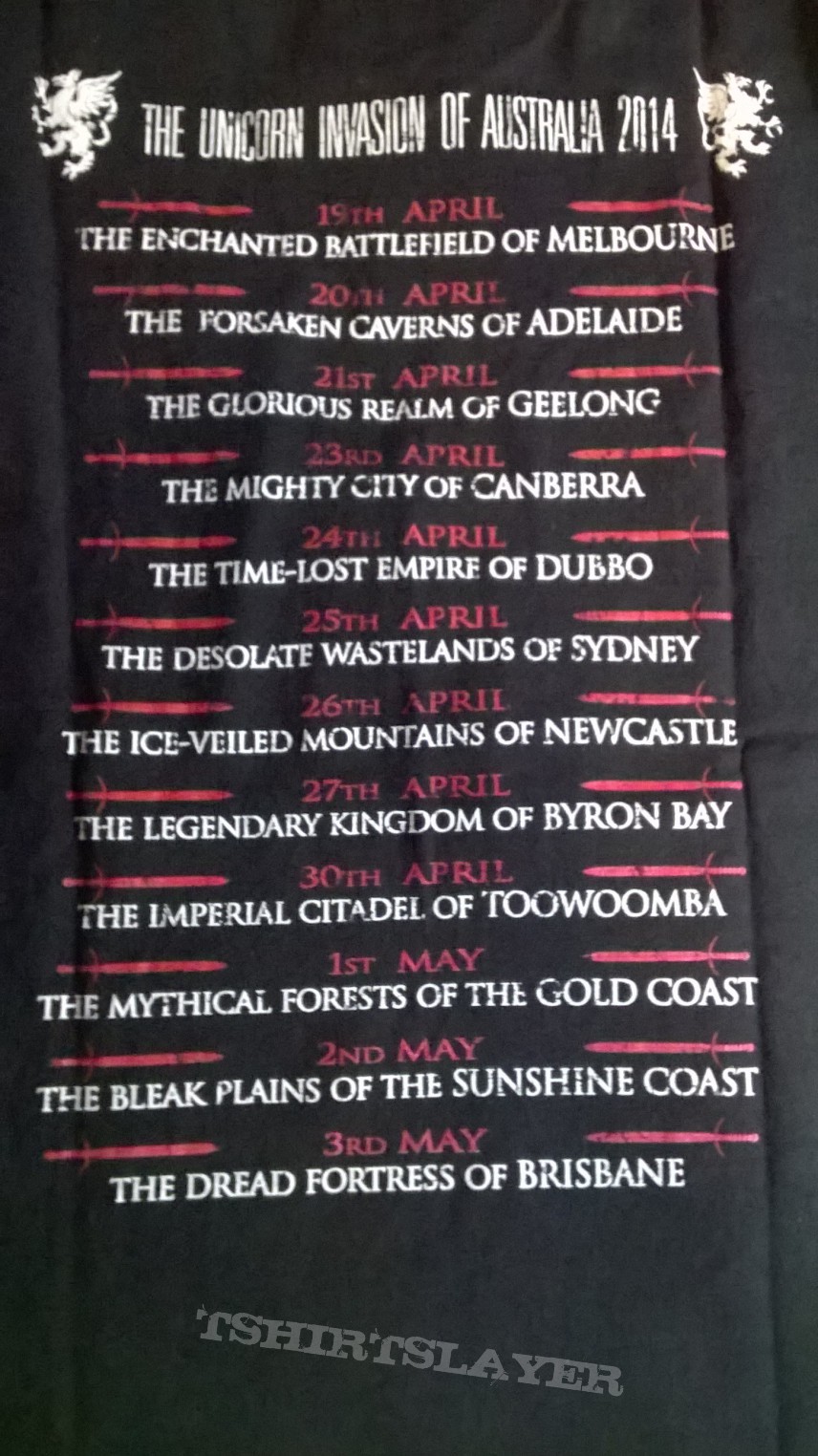 Gloryhammer - The Unicorn Invasion of Australia 2014 Tour
