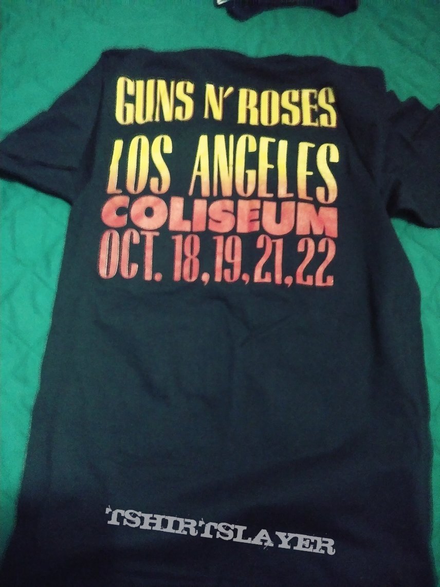 Guns N&#039; Roses guns n roses  los angeles coliseum shirt 1989 original