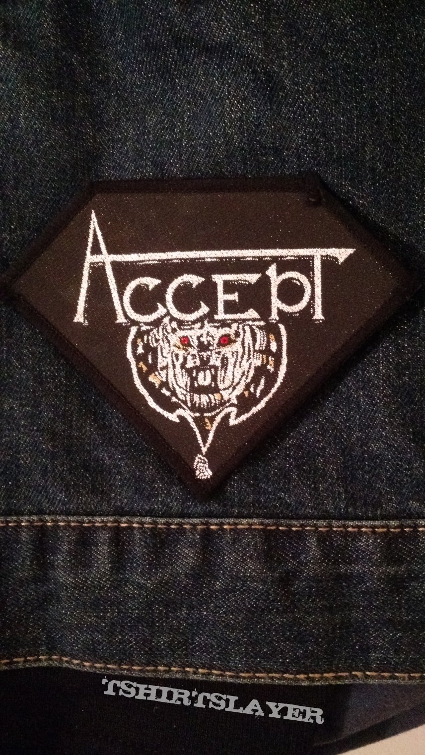 Accept vintage diamond shaped patch