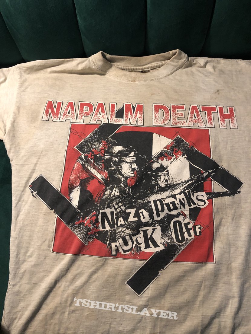 Napalm Death, Napalm death nazi punks fuck off shirt TShirt or
