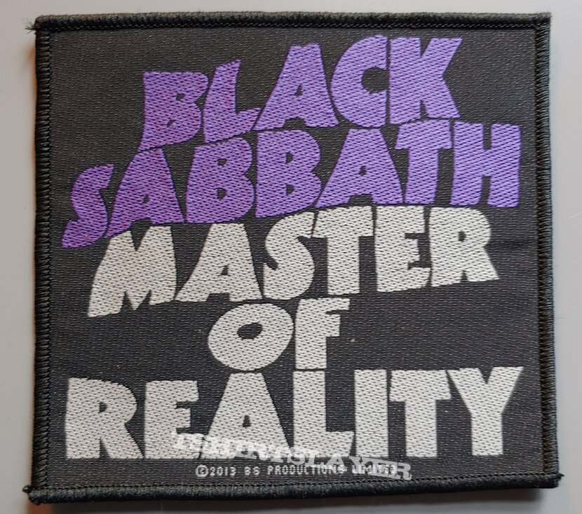 Black Sabbath Master of Reality woven patch