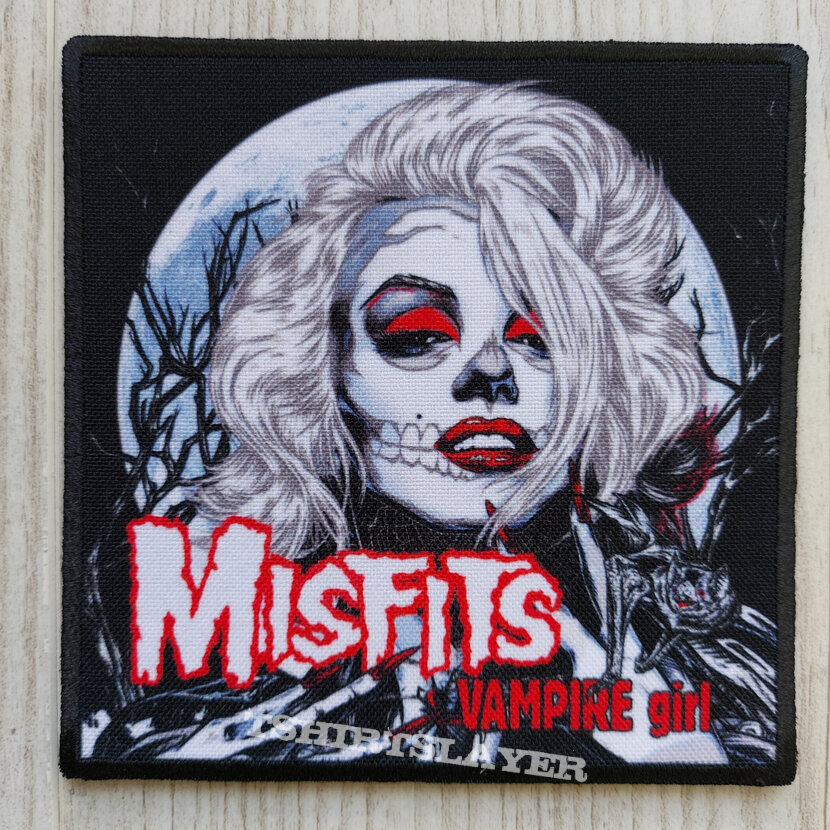 Misfits patch diy custom high quality printed, Vampire Girl, zombie Girl