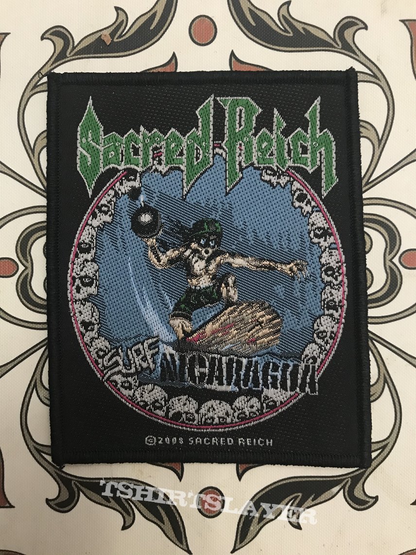  Sacred Reich-  Surf Nicaragua woven patch 