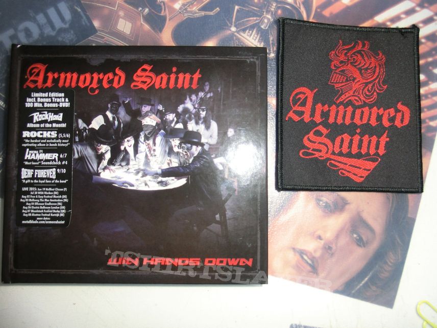 Armored Saint &quot;Win Hands Down&quot; CD, DVD &amp; Patch 2015