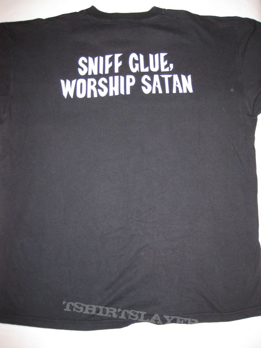 RAGING "Sniff Glue & Worship SATAN" 2000 TShirtSlayer TShirt and BattleJacket Gallery