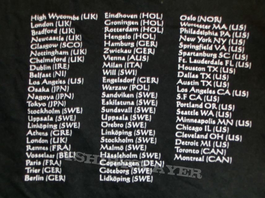 The Haunted &quot;Haunting the World&quot; Tour Shirt 2000-2001 