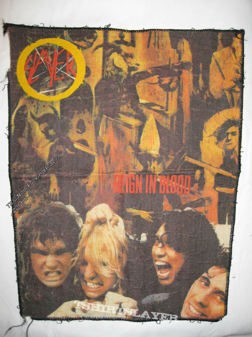 Patch - SLAYER "Reign In Blood" 1989 Backpatch - 