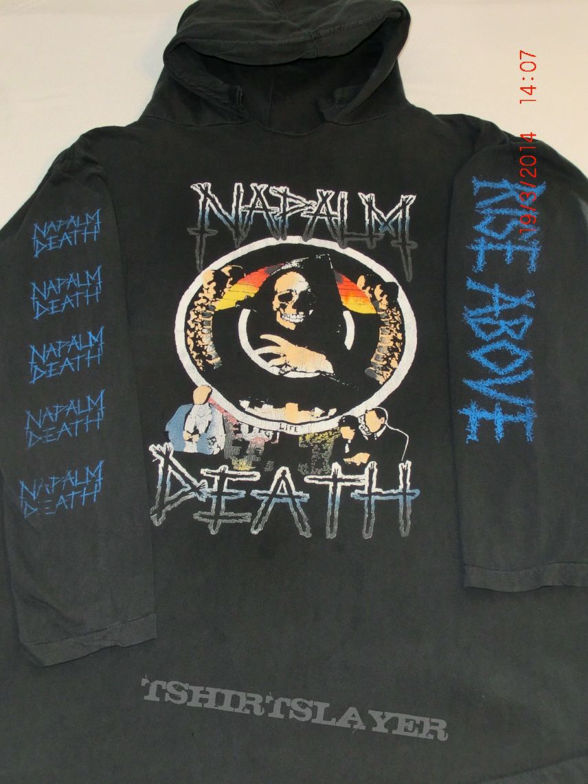 Napalm Death Tour 1990 Hooded Longsleeve 