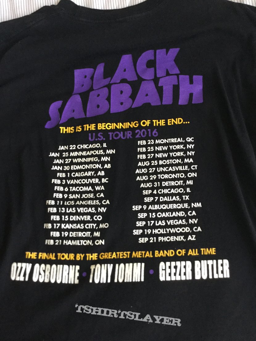 Black Sabbath The End Tour shirt