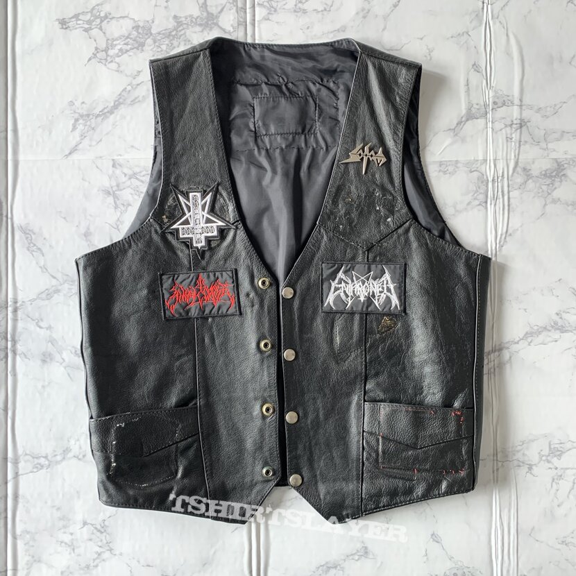Abigor Leather vest in progress