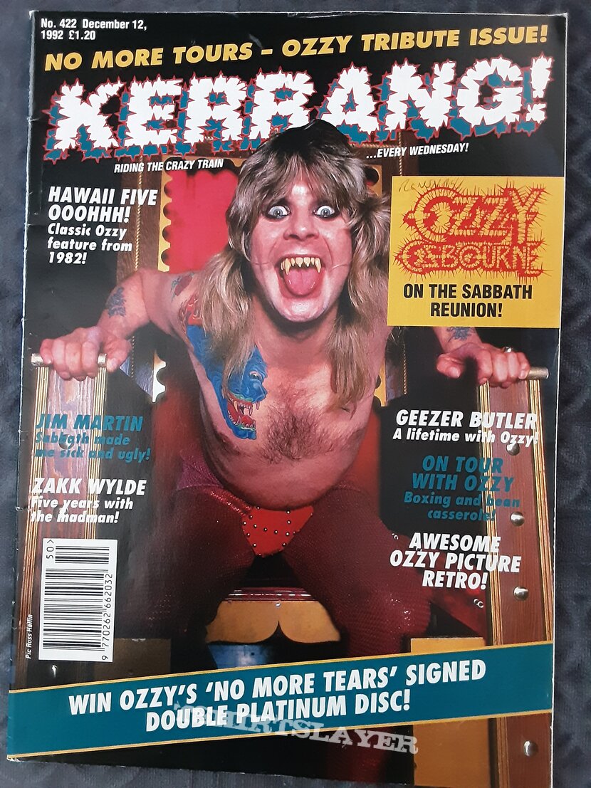 Ozzy Osbourne Kerrang December 1992 Ozzy Osbourne Kerrang December 1992